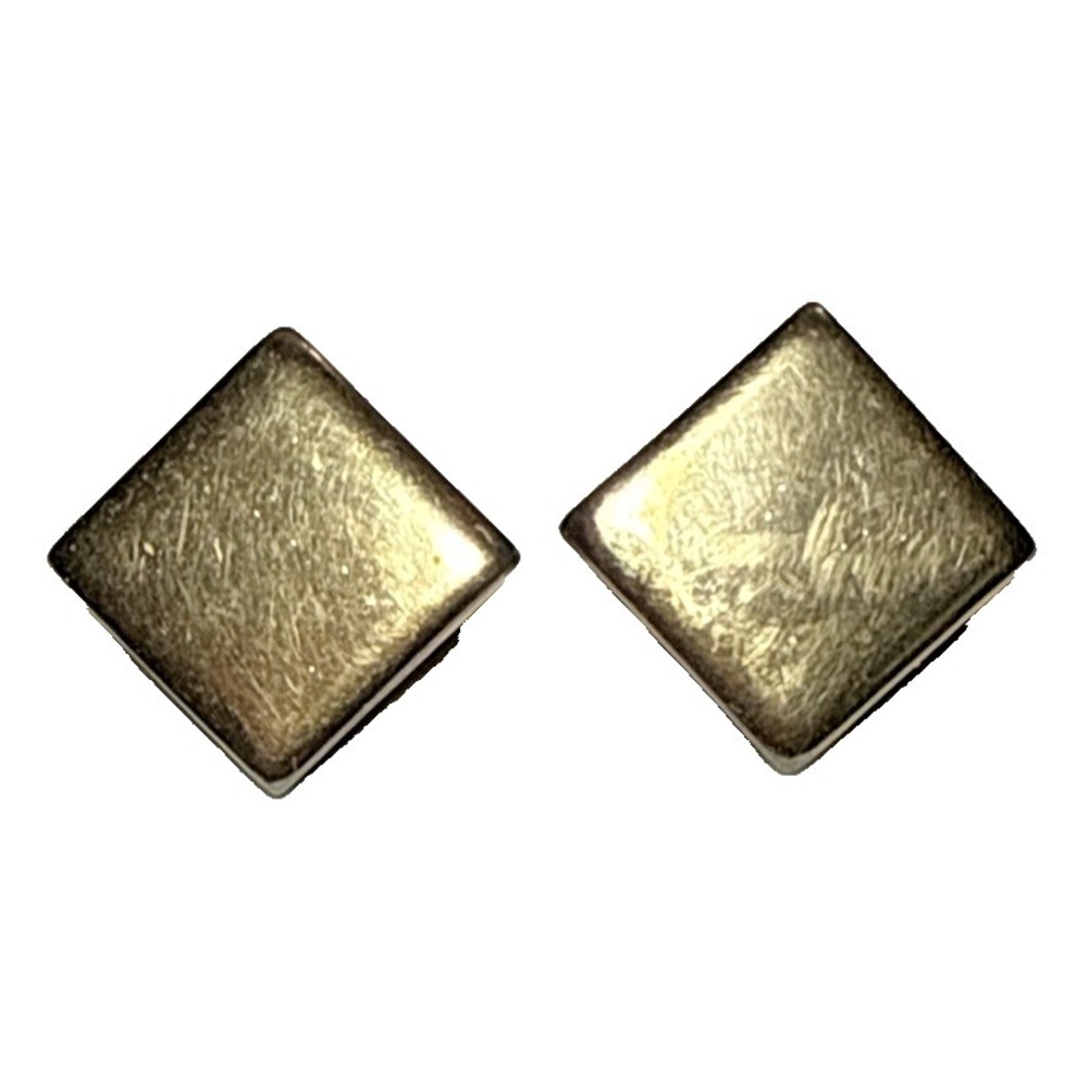Park Lane Gold Tone Clip On Square Shape Earrings Vtg J-6P